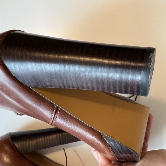 [SOLD] Kelsi Dagger Evonne Brown Leather Booties - Picture 7 of 9